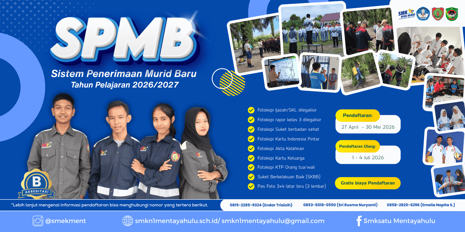 SPMB SMKN 1 Mentaya Hulu Tahun Pelajaran 2026/2027
